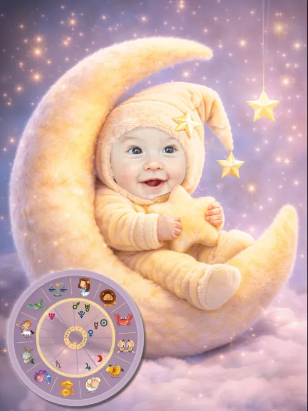 Foto-Horoskop, Kind in Gelb