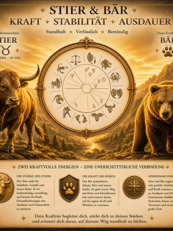 Stier mit Krafttier